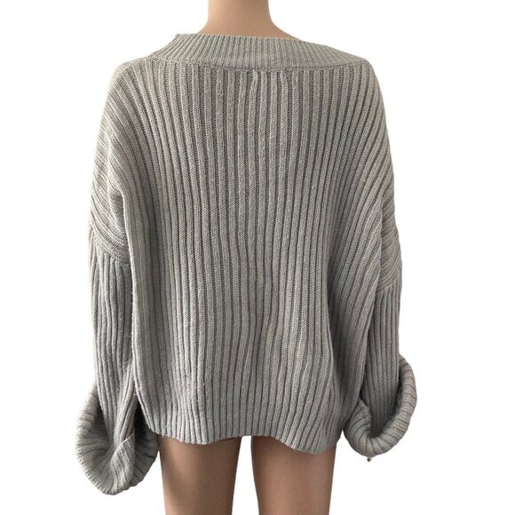 Nasty Gal Sweater Cardigan Womens Medium Cable Knit Cuffed Sleeve Oversized - Picture 2 of 11